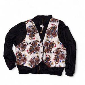 Women's Black and Multicolor Jacket